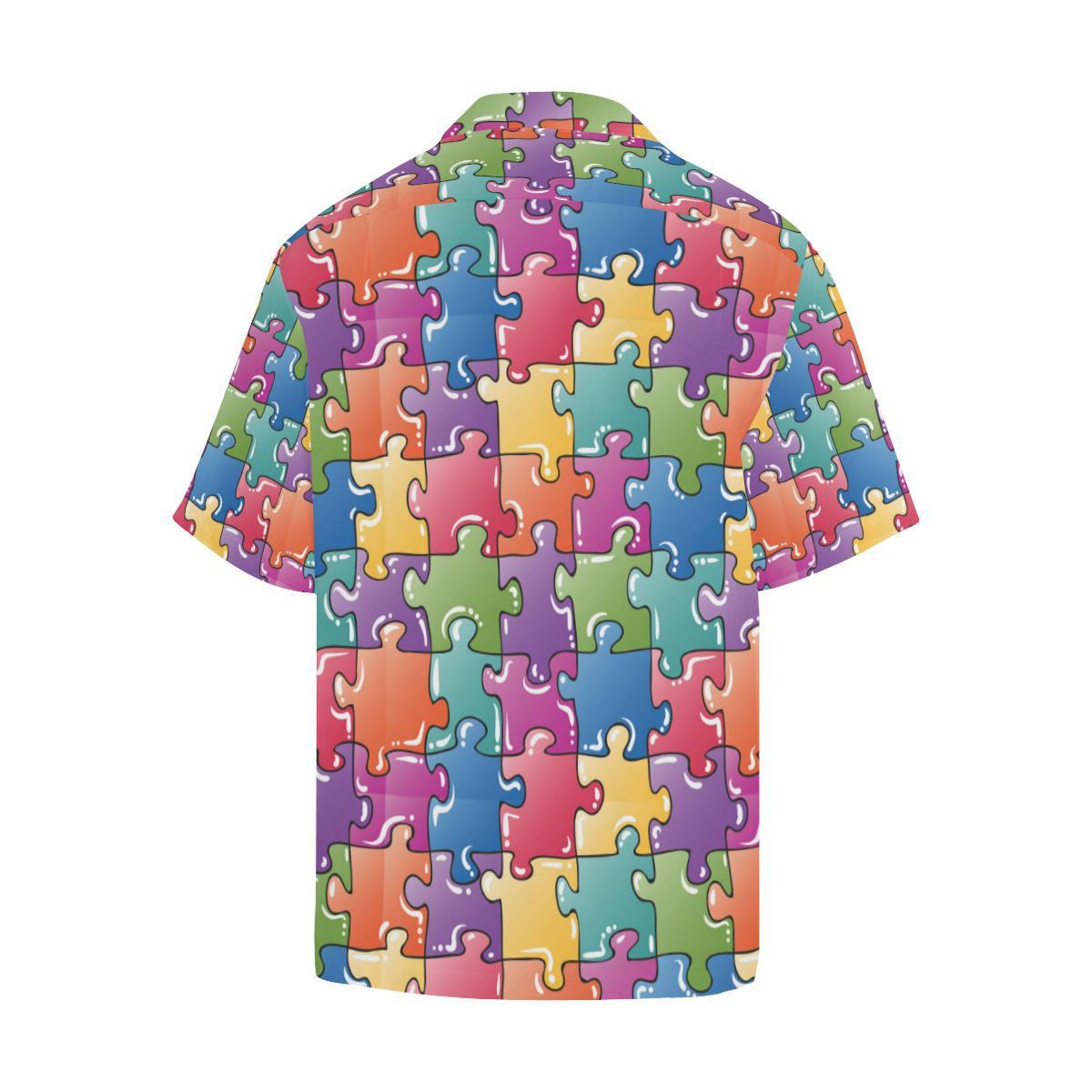Puzzle Pattern Print Design A Hawaiian Shirt
