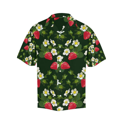 Strawberry Pattern Background Mens All Over Print Hawaiian Shirt