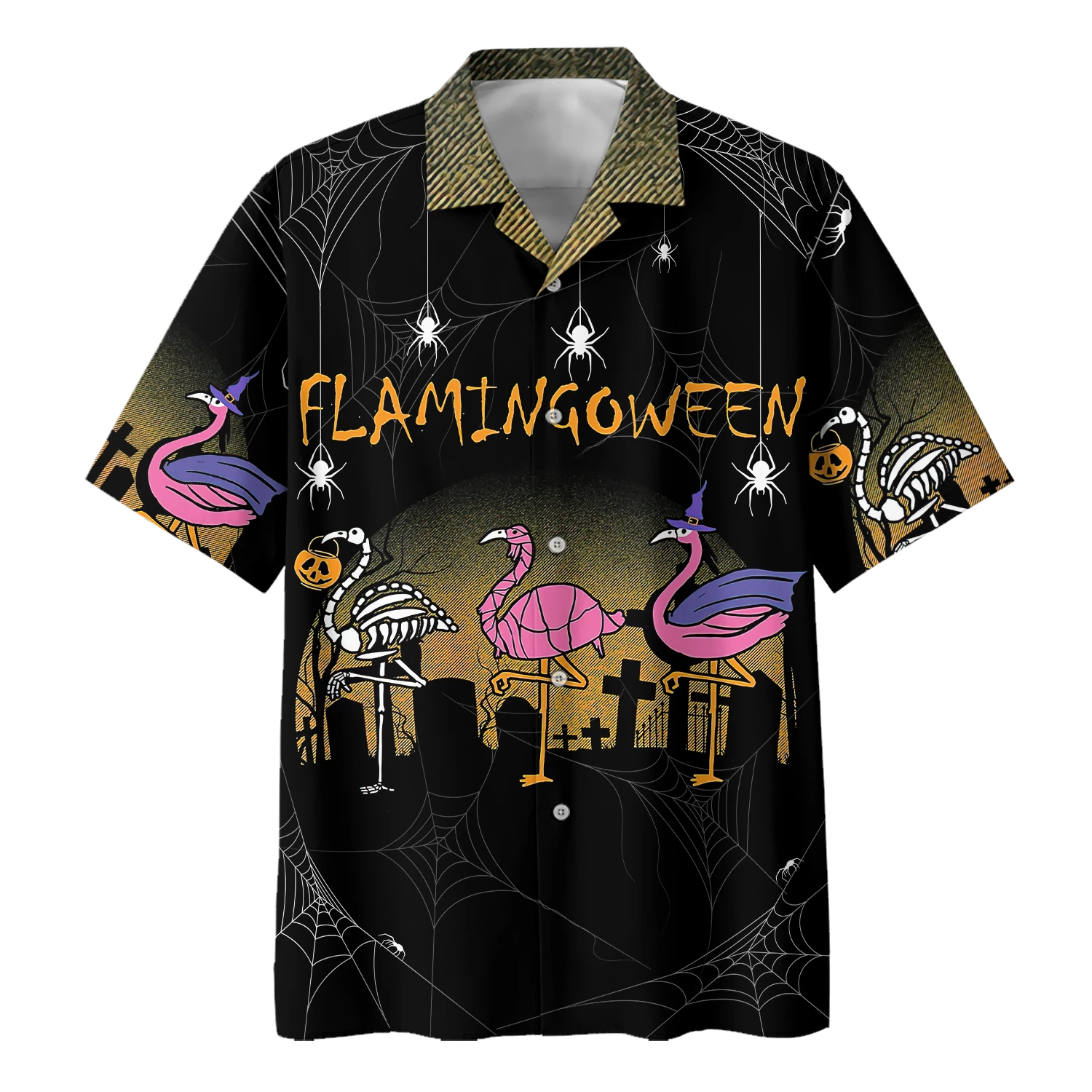 Flamingo Cat Halloween Hawaiian Shirt | For Men & Women | Adult | HW9308