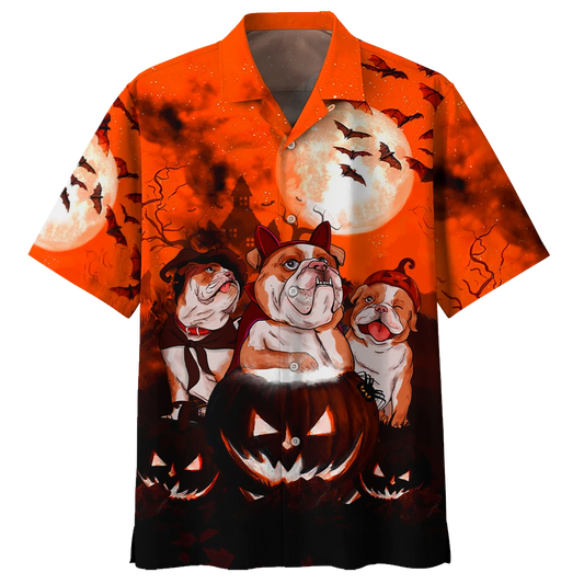 Bull Dog Halloween Hawaiian Shirt | For Men & Women | Adult | HW9310