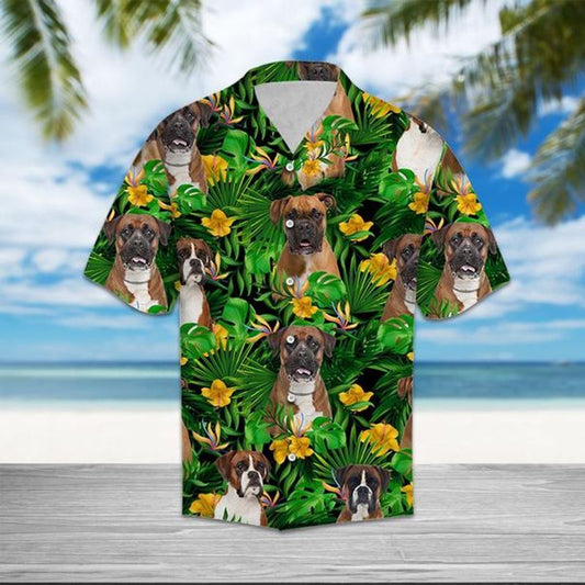 Boxer  Wild Flower   Green Awesome Design Unisex Hawaiian Shirt For Men And Women Dhc17064045