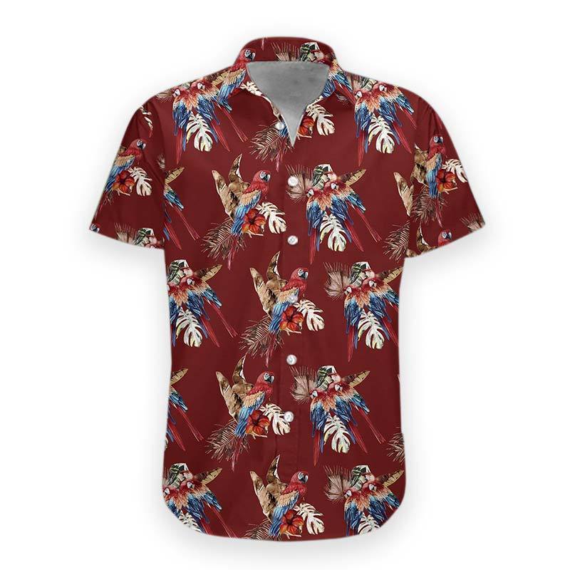  3D Parrot Hawaii Shirt