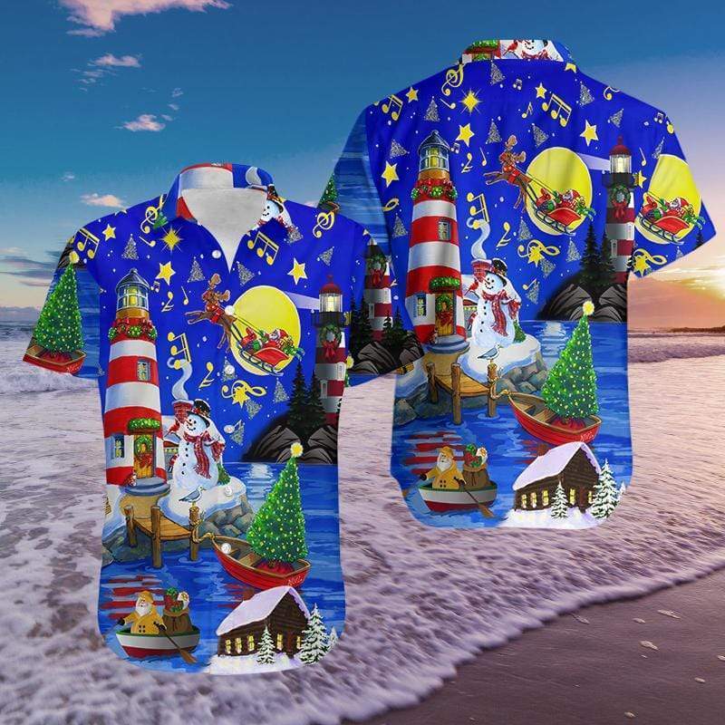 Amazing Sky In Christmas Day Santa Claus Hawaiian Aloha Shirts