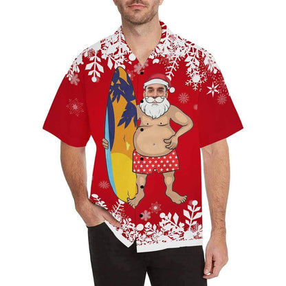 Custom Face Christmas Funny Men's Hawaiian Shirt