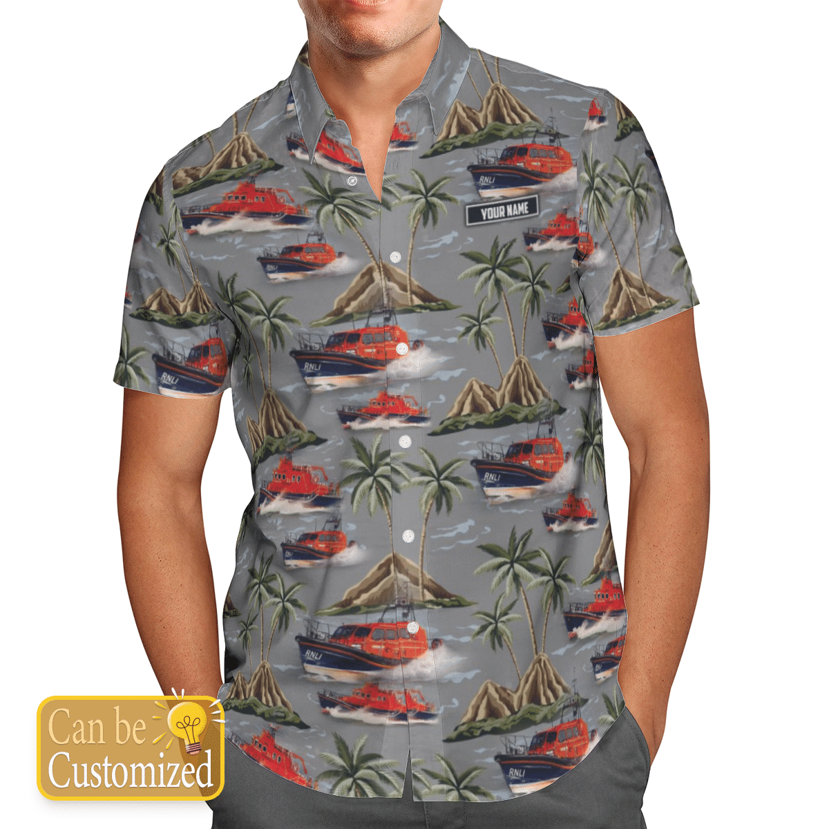 British Lifeboat Service  Personalized Gray Unique Design Unisex Hawaiian Shirt For Men And Women Dhc17063328