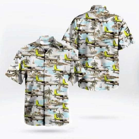 Airbaltic Fokker 50 Hawaiian Shirt | For Men &amp;amp; Women | Adult | Hw8573