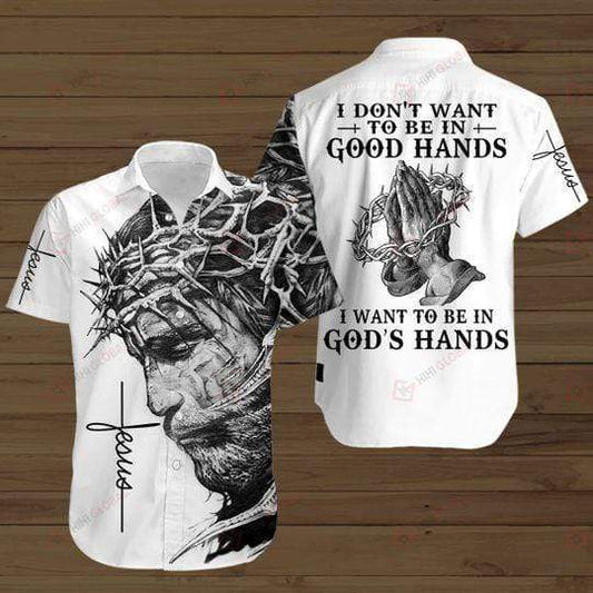 Christian Jesus Bless I want to be in God’s hands Hawaiian Shirts #V