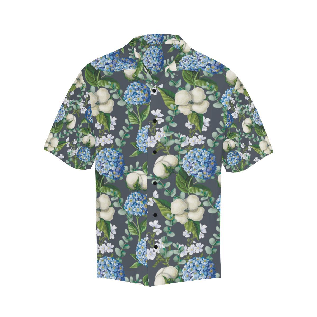 Hydrangea Pattern Print Design Hawaiian Shirt