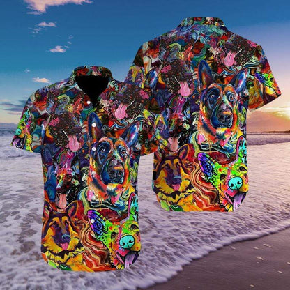 Amazing German Shepherd Dog Lover Hawaiian Aloha Shirts #30920H