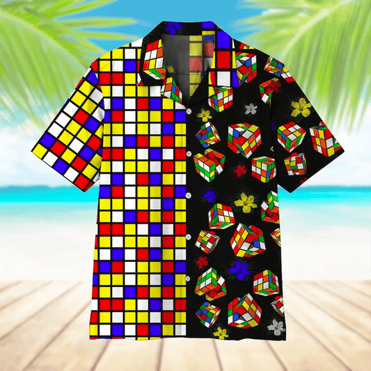 Colorful Rubik Unisex Hawaiian Shirts