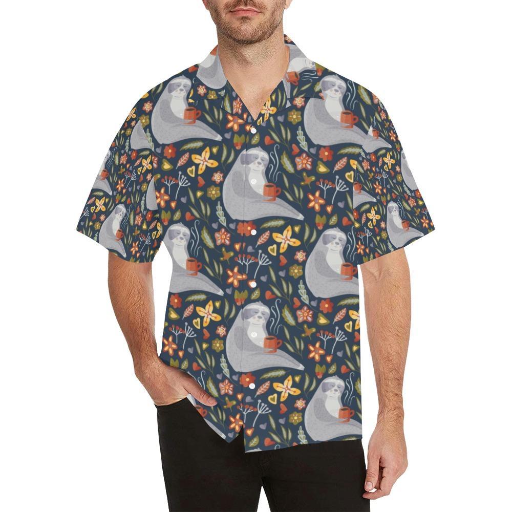 Sloth Print Design Hawaiian Shirt