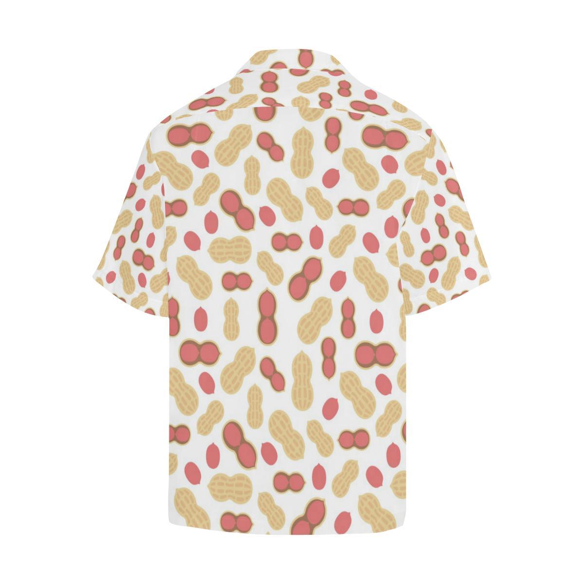 Peanut Theme Pattern Mens All Over Print Hawaiian Shirt