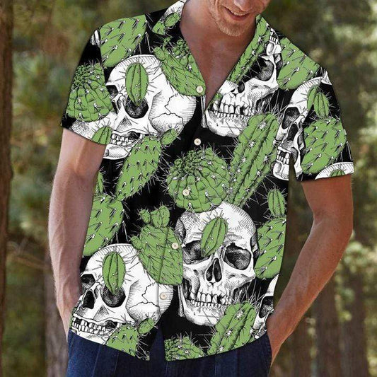 Skull and Cactus Hawaiian Aloha Shirts #DH