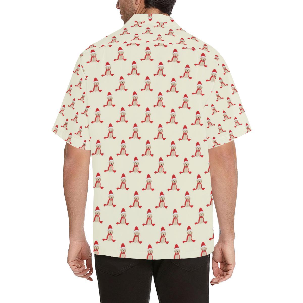 Golden Retriever Pattern Print Design 01 Mens All Over Hawaiian Shirt