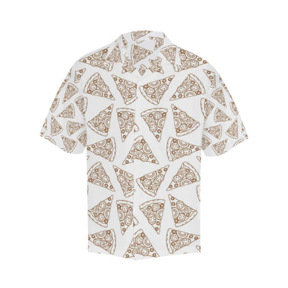 Hand Drawn Pizza Pattern Mens All Over Print Hawaiian Shirt