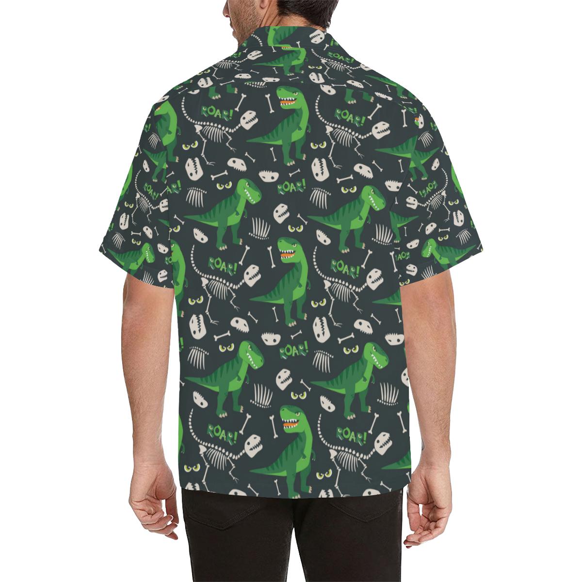 T Rex Pattern Print Design A Hawaiian Shirt