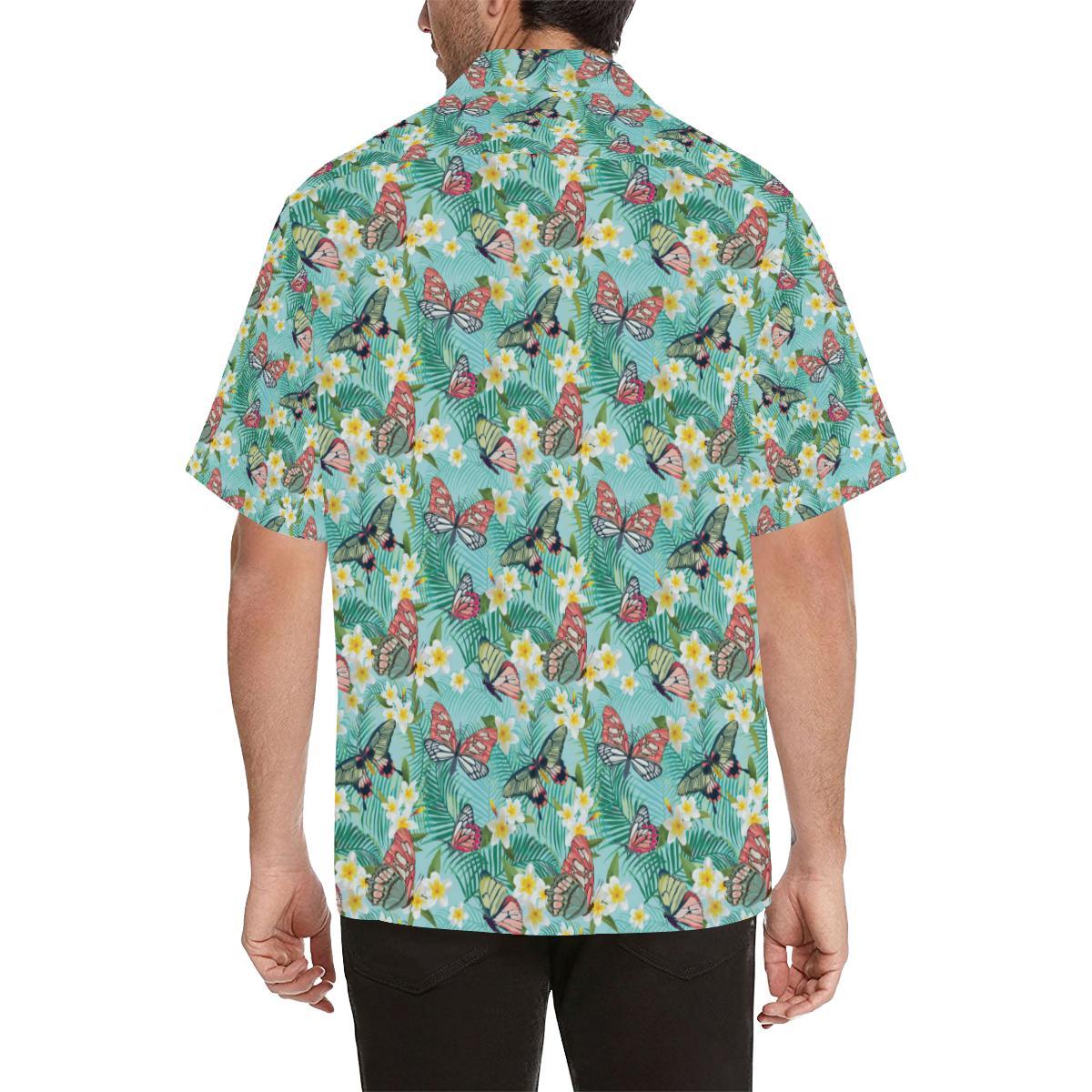 Butterfly Pattern Print Design Hawaiian Shirt