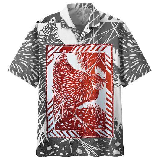 Chicken   Gray High Quality Unisex Hawaiian Shirt For Men And Women Dhc17063657