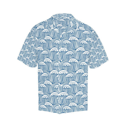 Wave Print Design Hawaiian Shirt