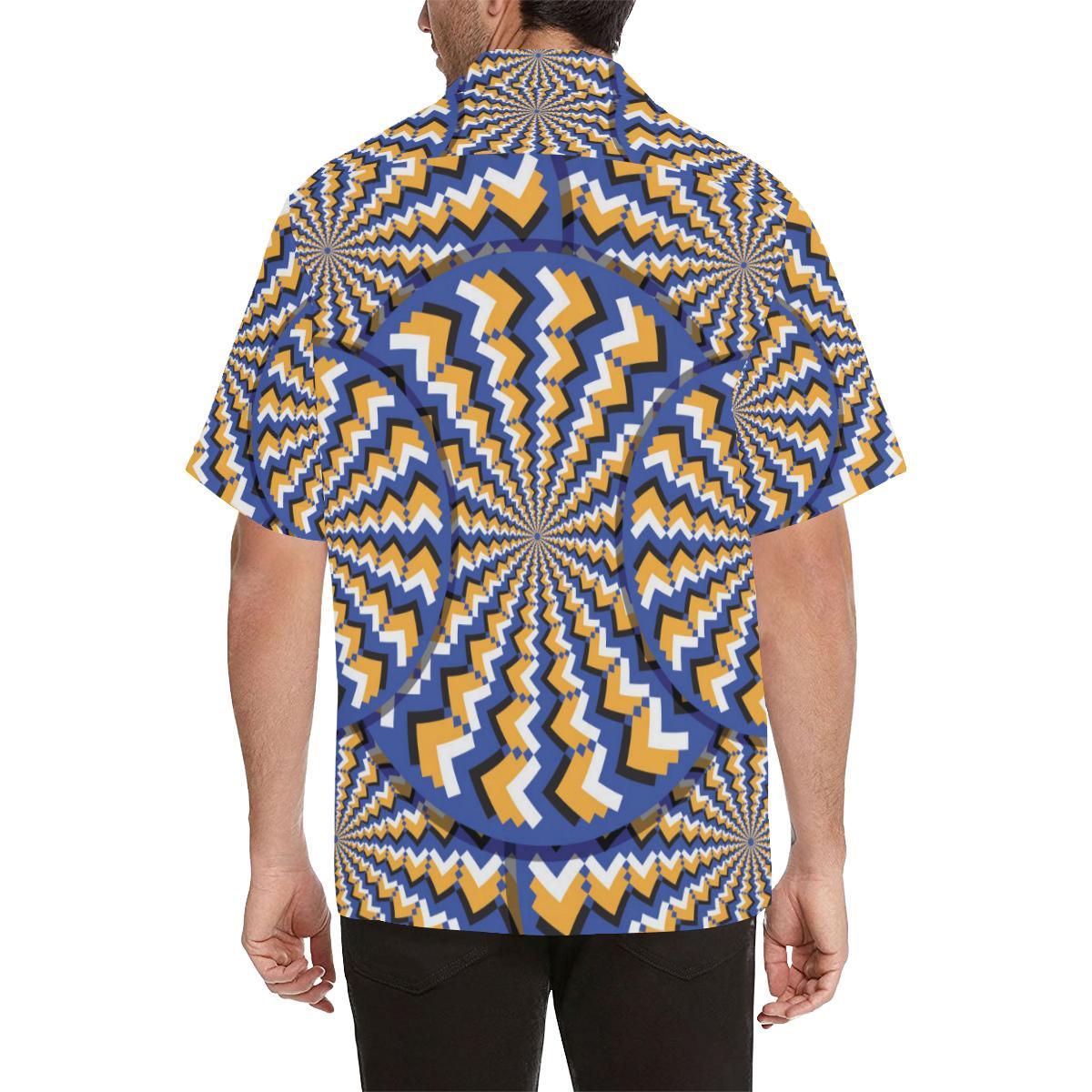 Optical Illusion Pattern Print Design A Hawaiian Shirt