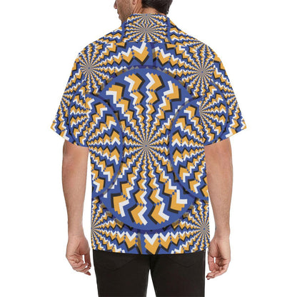 Optical Illusion Pattern Print Design A Hawaiian Shirt