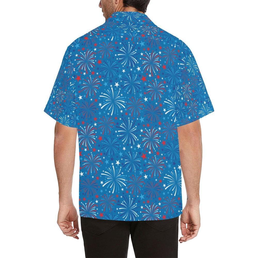 Firework Celebration Print Design Hawaiian Shirt