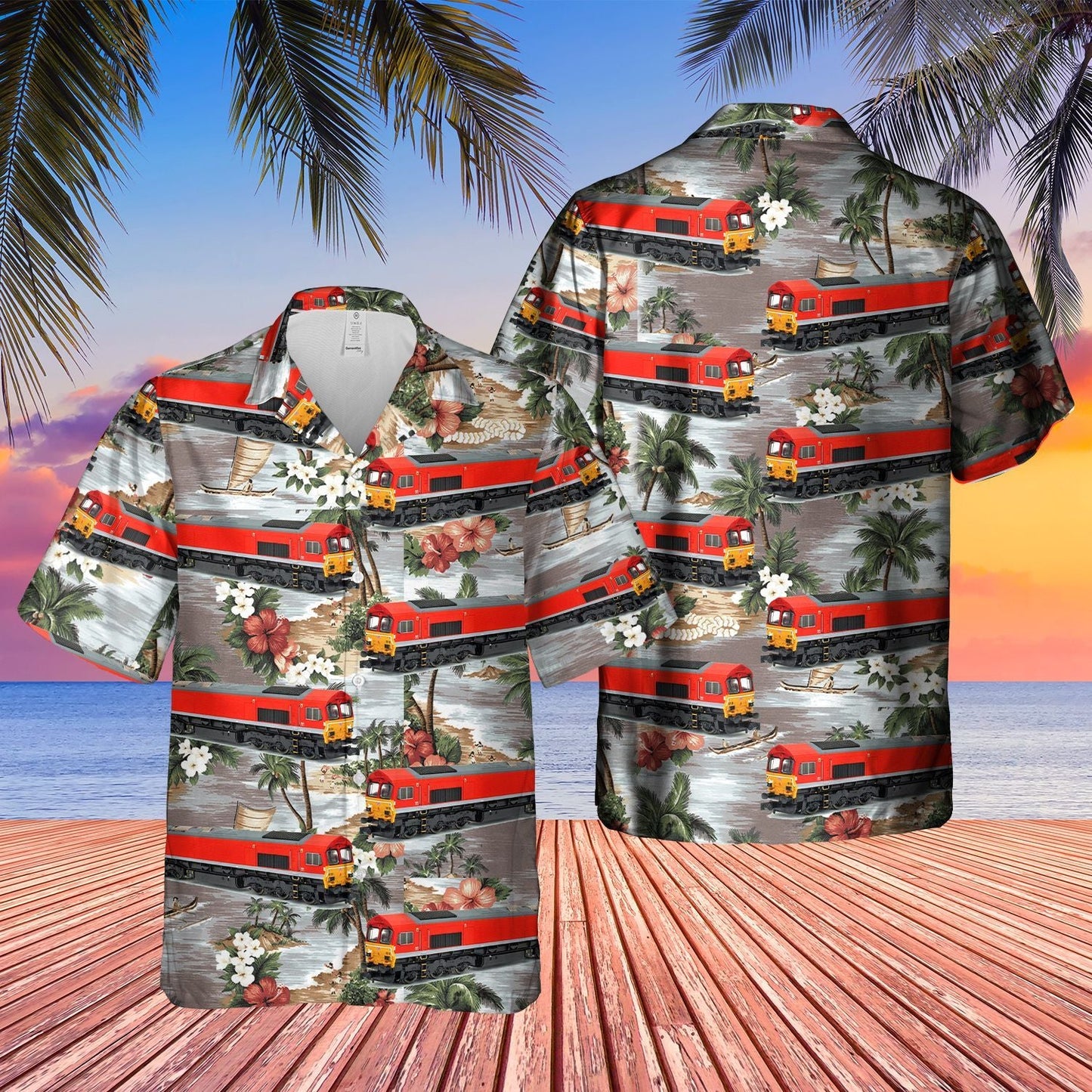 Diesel Locomotive Train Schenker   White Awesome Design Unisex Hawaiian Shirt For Men And Women Dhc17063472