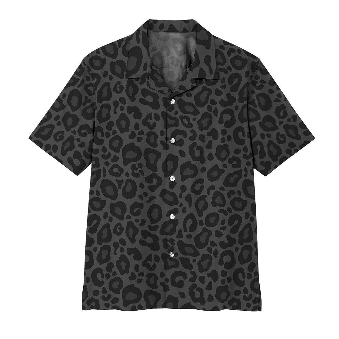 3D Black Leopard Hawaii Shirt