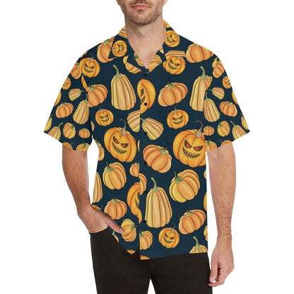 Pumpkin Halloween Pattern Print Design A Hawaiian Shirt