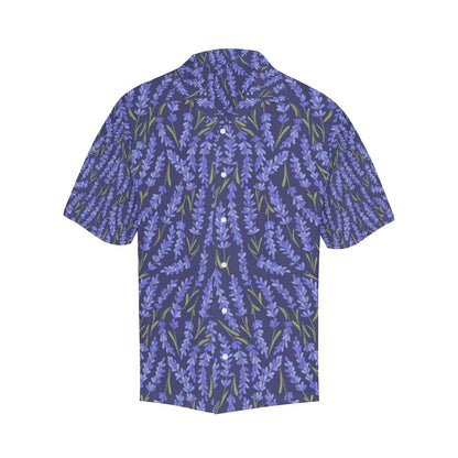 Lavender Theme Pattern Mens All Over Print Hawaiian Shirt