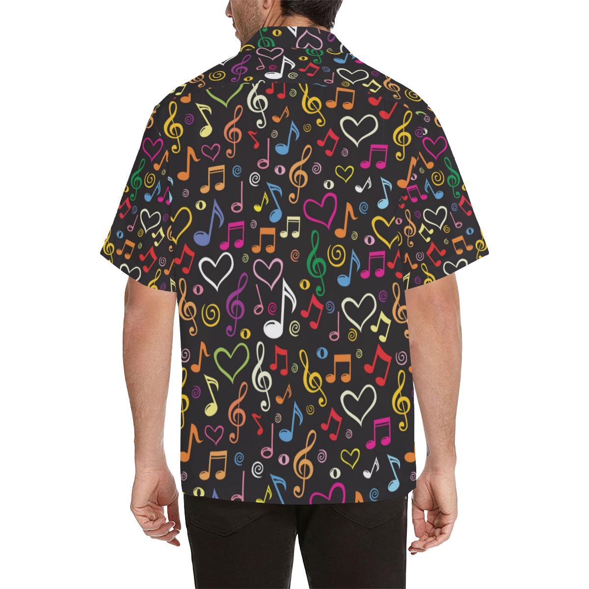 Music Note Pattern Print Design A Hawaiian Shirt