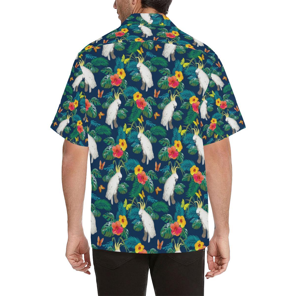 Cockatoo Tropical Pattern Print Design Hawaiian Shirt