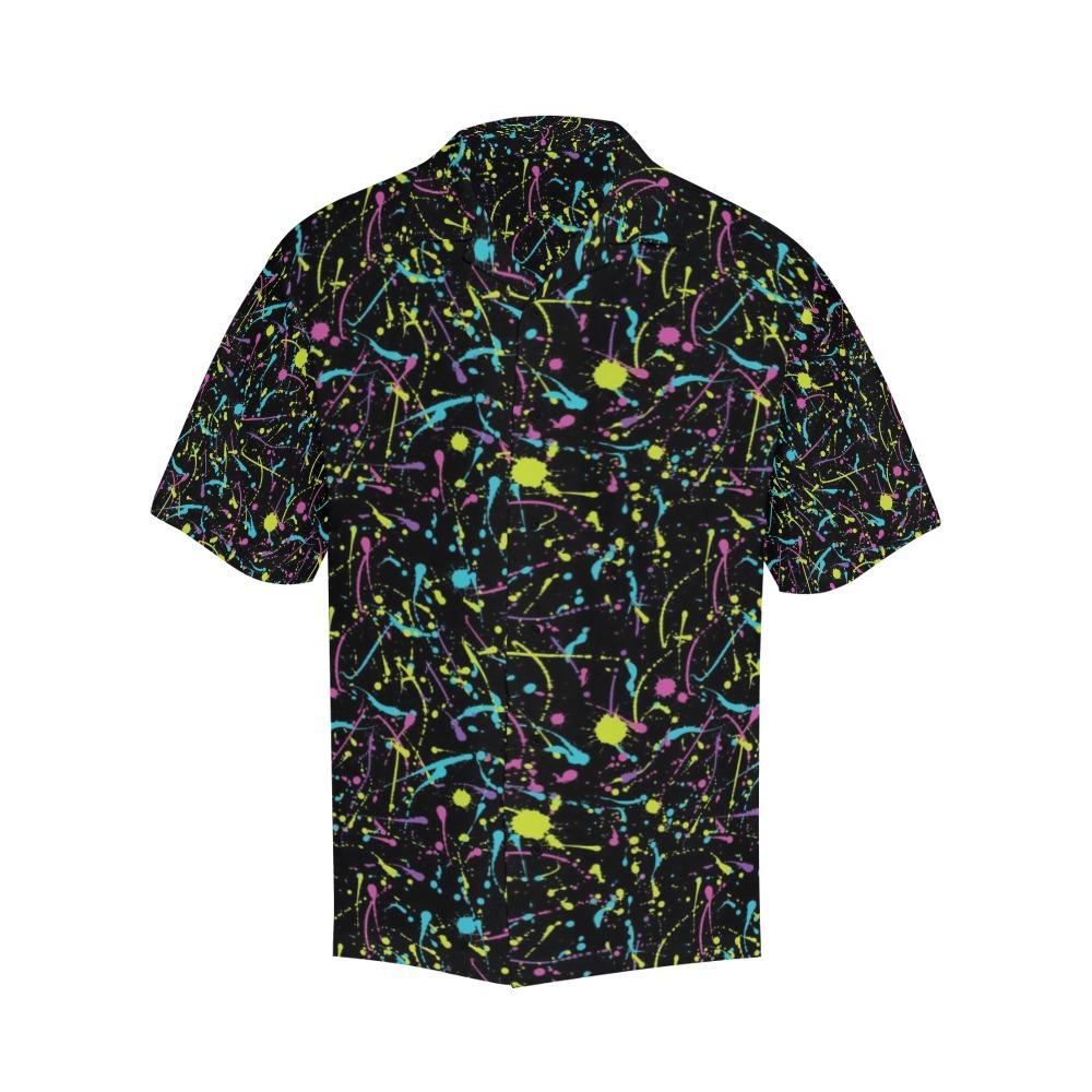 Splatter Multicolor Print Design Hawaiian Shirt