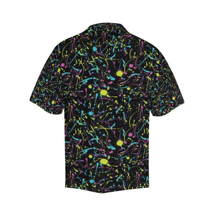 Splatter Multicolor Print Design Hawaiian Shirt