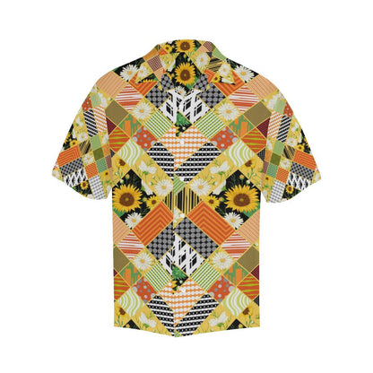 Sunflower Pattern Mens All Over Print Hawaiian Shirt