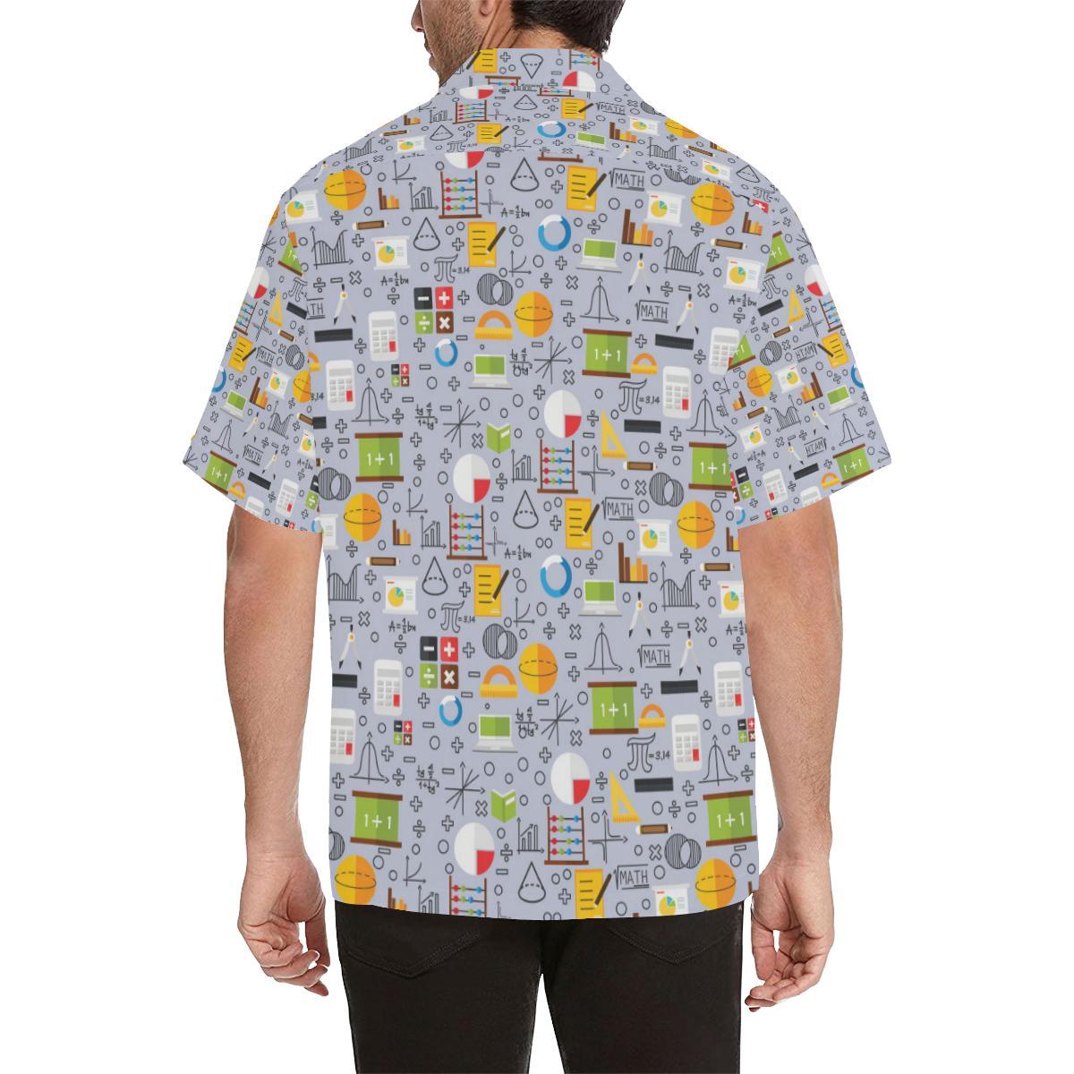 Math Pattern Print Design 04 Mens All Over Hawaiian Shirt