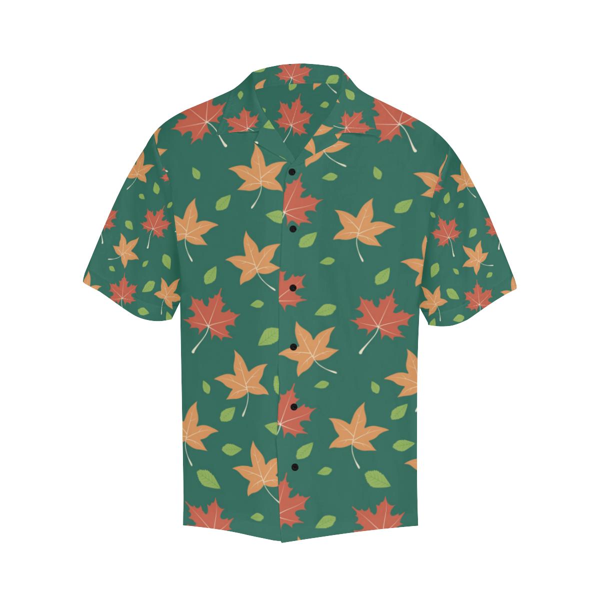 Maple Leaf Pattern Print Design Hawaiian Shirt