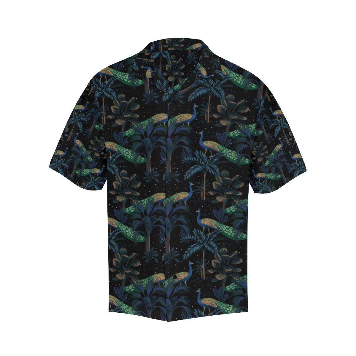 Rainforest Peacock Pattern Print Design A Hawaiian Shirt