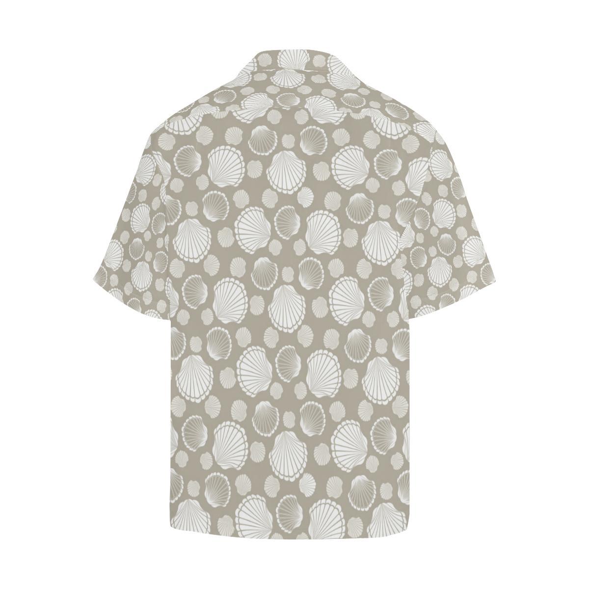Scallop Shell Pattern Mens All Over Print Hawaiian Shirt