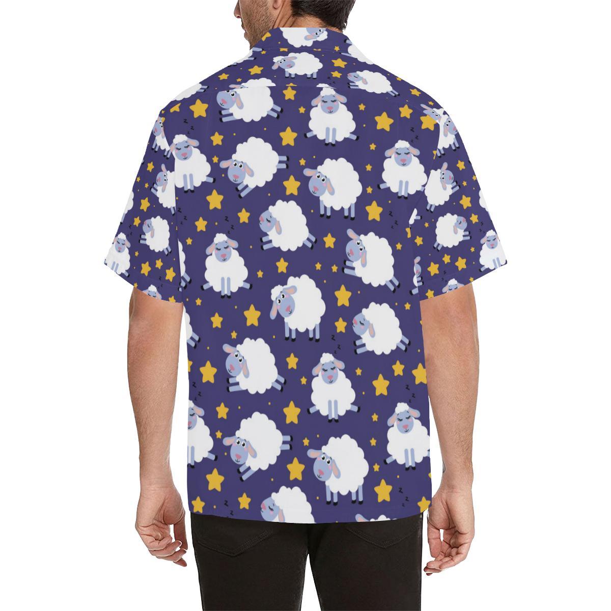 Sheep Pattern Print Design Hawaiian Shirt