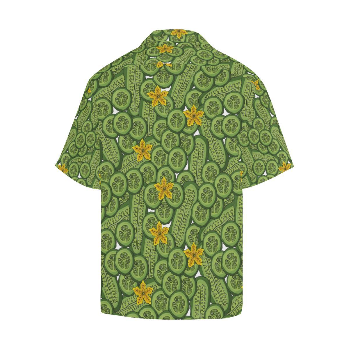 Cucumber Pattern Theme Mens All Over Print Hawaiian Shirt