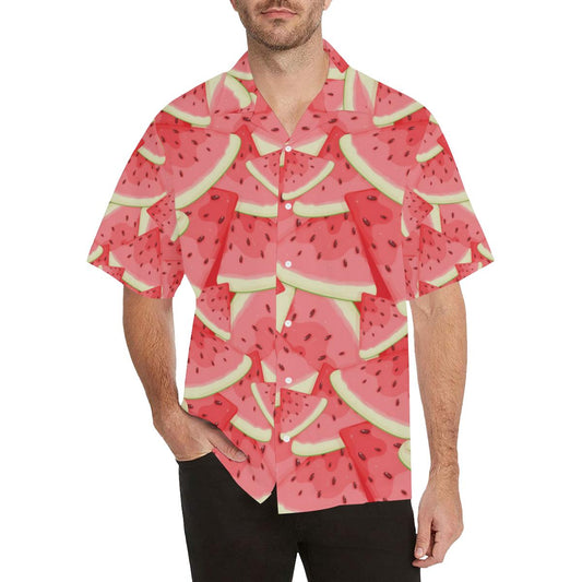 Watermelon Pattern Background Mens All Over Print Hawaiian Shirt