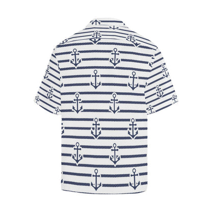 Anchor Rope Nautical Pattern Mens All Over Print Hawaiian Shirt