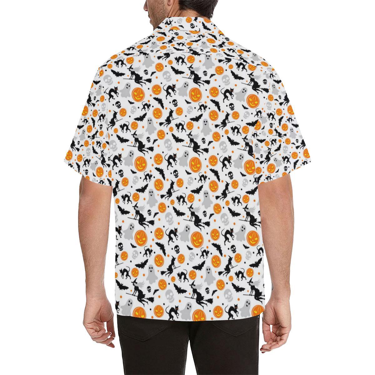 Halloween Pattern Mens All Over Print Hawaiian Shirt