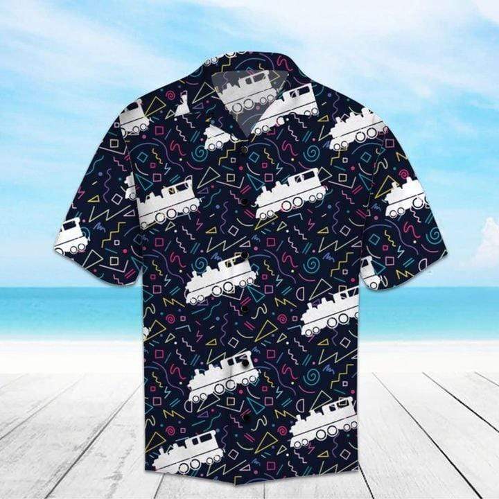 Amazing Trains Unisex Hawaiian Aloha Shirts #V