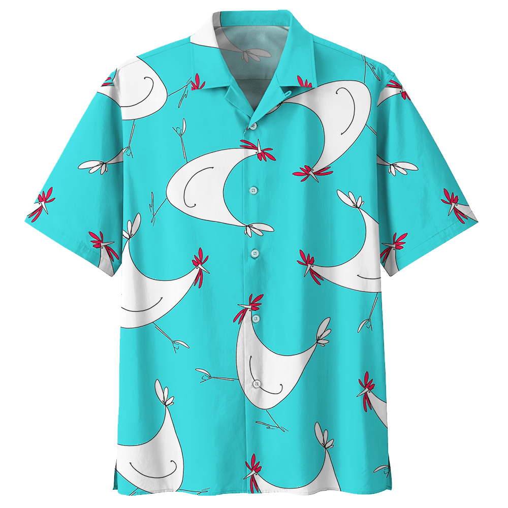 Chicken   Blue Awesome Design Unisex Hawaiian Shirt For Men And Women Dhc17063739