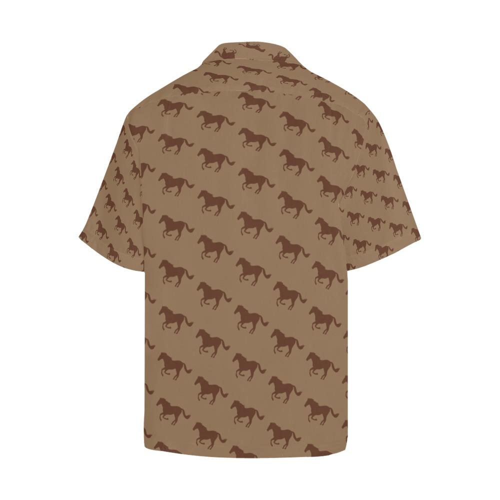 Horse Brown Print Design Hawaiian Shirt