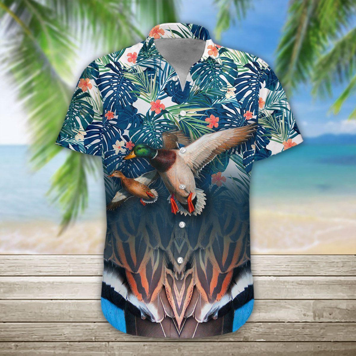  3D Duck Hunting Hawaii Shirt