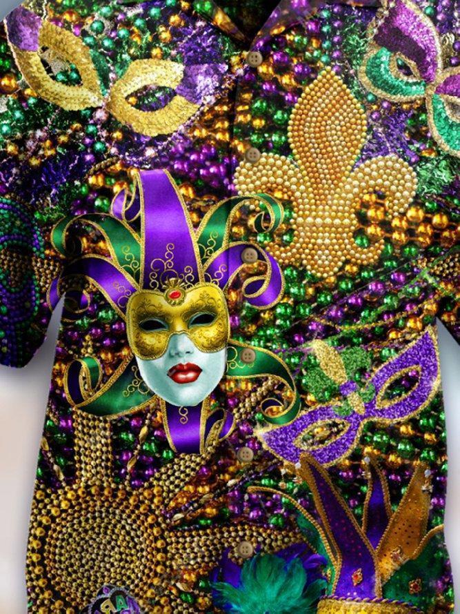Happy Mardi Gras Unisex Hawaiian Shirt