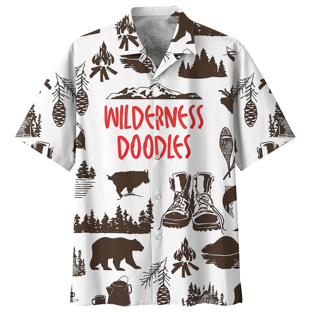 Camping White Unique Design Unisex Hawaiian Shirt 